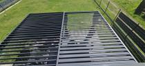 Aranżacja: Pergola tarasowa metalowa 4x5 wolnostojąca Nefir 2.0 - Antracite, Gartwerk