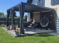 Aranżacja: Pergola tarasowa metalowa 4x5 wolnostojąca Nefir 2.0 - Antracite, Gartwerk
