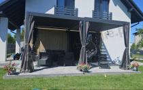 Aranżacja: Pergola tarasowa metalowa 4x5 wolnostojąca Nefir 2.0 - Antracite, Gartwerk