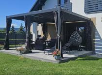 Aranżacja: Pergola tarasowa metalowa 4x5 wolnostojąca Nefir 2.0 - Antracite, Gartwerk
