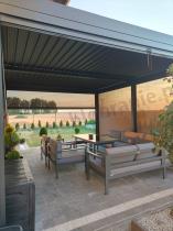 Aranżacja: Pergola tarasowa metalowa 4x5 wolnostojąca Nefir 2.0 - Antracite, Gartwerk