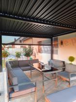 Aranżacja: Pergola tarasowa metalowa 4x5 wolnostojąca Nefir 2.0 - Antracite, Gartwerk