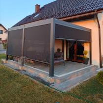 Aranżacja: Pergola tarasowa metalowa 4x5 wolnostojąca Nefir 2.0 - Antracite, Gartwerk