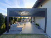 Aranżacja: Pergola tarasowa metalowa 4x6 wolnostojąca Nefir 2.0 - Antracite, Gartwerk