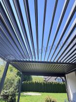 Aranżacja: Pergola tarasowa metalowa 4x6 wolnostojąca Nefir 2.0 - Antracite, Gartwerk