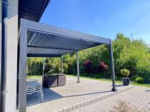 Aranżacja: Pergola tarasowa metalowa 4x6 wolnostojąca Nefir 2.0 - Antracite, Gartwerk
