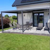 Aranżacja: Pergola tarasowa metalowa 4x6 wolnostojąca Nefir 2.0 - Antracite, Gartwerk
