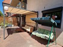Aranżacja: Pergola tarasowa metalowa Horn 3x3 - Kremowa