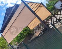 Aranżacja: Pergola tarasowa metalowa Horn 3x3 - Kremowa