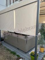 Aranżacja: Pergola tarasowa metalowa Horn 3x3 - Kremowa