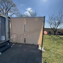 Aranżacja: Pergola tarasowa metalowa Simi 3x3 m - Kremowa