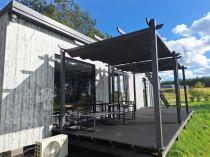 Aranżacja: Pergola tarasowa wolnostojąca 3x3 Kirn Szary - stelaż aluminiowy