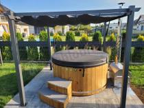 Aranżacja: Pergola tarasowa wolnostojąca 3x3 Kirn Szary - stelaż aluminiowy