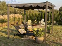 Aranżacja: Pergola tarasowa wolnostojąca 3x3 Kirn Szary - stelaż aluminiowy