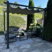 Aranżacja: Pergola tarasowa wolnostojąca 3x3 Kirn Szary