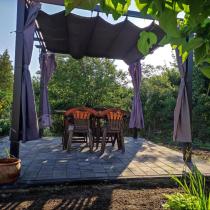 Aranżacja: Pergola tarasowa wolnostojąca 3x3 Kirn Szary