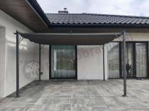Aranżacja: Pergola tarasowa z zasłonami bocznymi 3x4 Niro - Grey