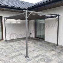 Aranżacja: Pergola tarasowa z zasłonami bocznymi 3x4 Niro - Grey