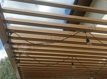 Aranżacja: Pergola wolnosotjąca w kolorze drewna 3x4 Nefir 2.0 - Woodlook