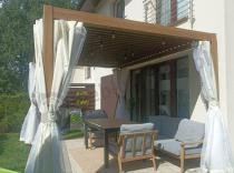 Aranżacja: Pergola wolnosotjąca w kolorze drewna 3x4 Nefir 2.0 - Woodlook