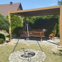 Aranżacja: Pergola wolnosotjąca w kolorze drewna 3x4 Nefir 2.0 - Woodlook