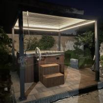 Aranżacja: Pergola wolnostojąca z oświetleniem LED 3x3 Nefir 2.0 - Antracite, Gartwerk