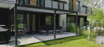 Aranżacja: Pergola wolnostojąca z oświetleniem LED 3x6 Nefir 2.0 3x6 - Antracite, Gartwerk