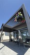 Aranżacja: Pergola wolnostojąca z oświetleniem LED 3x6 Nefir 2.0 3x6 - Antracite, Gartwerk