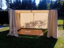 Aranżacja: Pergola wolnostojąca z zasłonami bocznymi 3x4 Niro - Cream