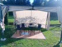 Aranżacja: Pergola wolnostojąca z zasłonami bocznymi 3x4 Niro - Cream
