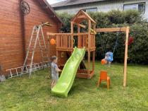 Aranżacja: Plac zabaw drewniany ze zjeżdżalnią Fungoo Activer Teak