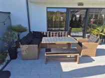 Aranżacja: Pleciony zestaw ogrodowy z technorattanu Topiano Plus Yellow & Black