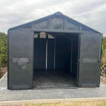 Aranżacja: Pojemny domek ogrodowy Keter Stronghold 10x11,5 Grey (10,6m2)