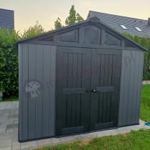 Aranżacja: Pojemny domek ogrodowy Keter Stronghold 10x11,5 Grey (10,6m2)