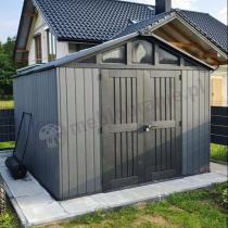 Aranżacja: Pojemny domek ogrodowy Keter Stronghold 10x11,5 Grey (10,6m2)