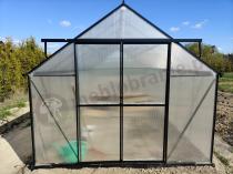 Aranżacja: Poliwęglanowa szklarnia ogrodowa 250x490cm z aluminium - czarny