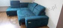 Aranżacja: Rogówka turkusowa z regulacją siedziska Focus L 278x204cm Salvador 11 petrol lewy