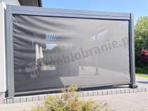 Aranżacja: Roleta boczna zacieniająca screen do pergoli ogrodowej Lufel/Nefir 2.0 ściana 4m - Antracite
