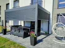 Aranżacja: Roleta zacieniająca do pergoli Lufel ściana 3m - 277x236cm - Antracite