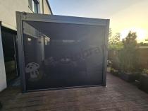 Aranżacja: Roleta zacieniająca do pergoli Lufel ściana 3m - 277x236cm - Antracite
