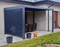 Aranżacja: Roleta zacieniająca do pergoli tarasowej Lufel/Nefir 2.0 ściana 3m - Antracite