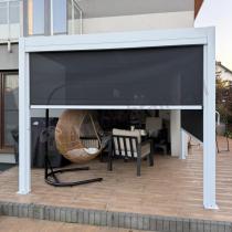 Aranżacja: Roleta zip screen do pergoli Lufel na ścianę 3m - 277x236cm - White
