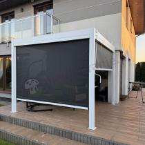 Aranżacja: Roleta zip screen do pergoli Lufel na ścianę 3m - 277x236cm - White