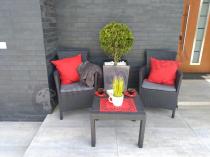 Aranżacja: Rosario Balcony Set grafitowy zestaw balkonowy