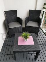 Aranżacja: Rosario Balcony Set grafitowy zestaw balkonowy