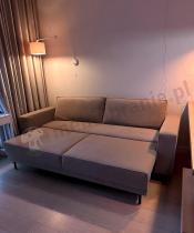 Aranżacja: Rozkładana welurowa Sofa Modo beżowa 236x97 cm Solo 252