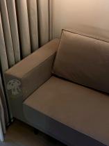 Aranżacja: Rozkładana welurowa Sofa Modo beżowa 236x97 cm Solo 252