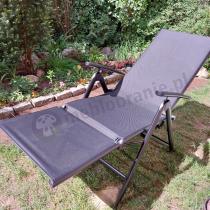 Aranżacja: Rozkładany leżak ogrodowy Moku - aluminium - Black