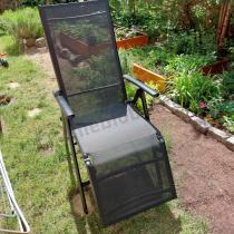 Aranżacja: Rozkładany leżak ogrodowy Moku - aluminium - Black