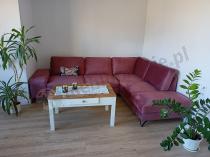 Aranżacja: Różowy wypoczynek do salonu z funkcją spania Flavio prawy 293x214 cm